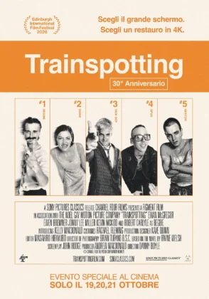 Il poster dell'edizione in 4K del film Trainspotting.