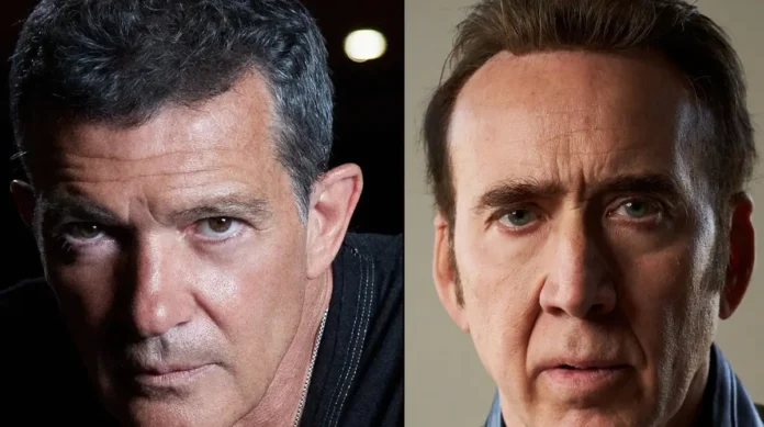 True.detective.banderas.cage.cover In foto Antonio Banderas e Nicolas Cage.