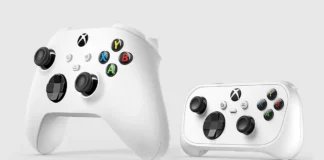 In foto il nuovo Xbox Nano Controller e il controller classico di Xbox Series X.